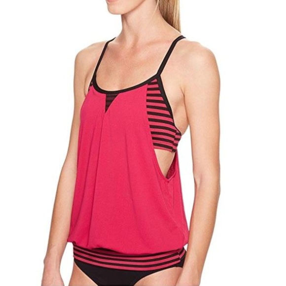 layered tankini swim top